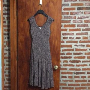 Talbots brown and pink dress